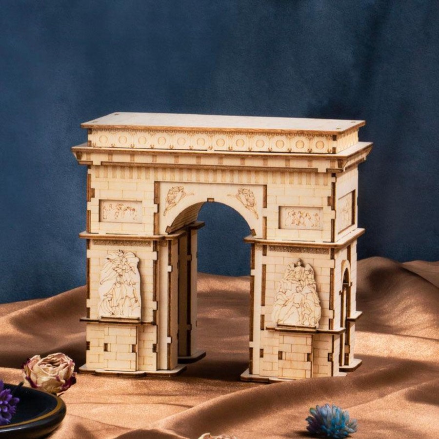 3D Puzzles Hands Craft US, Inc. | 3D Modern Wooden Puzzle | Arc De Triomphe, 118 Pcs.