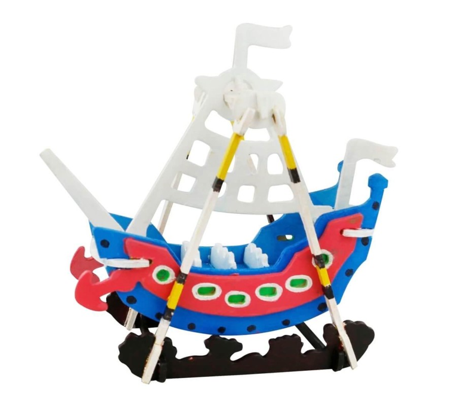 3D Puzzles Hands Craft US, Inc. | 3D Wood Puzzle + Paint Kit: Swing Boat