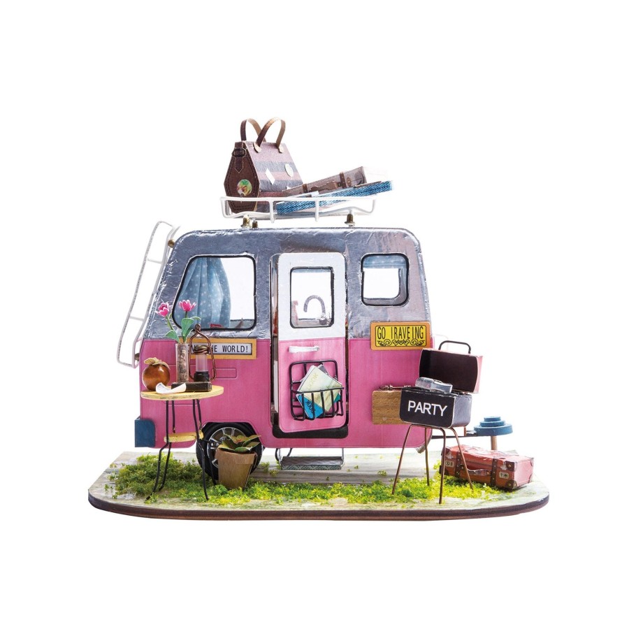 Diy Miniatures Kits Hands Craft US, Inc. | Hands Craft Diy Miniature Dollhouse Kit | Happy Camper