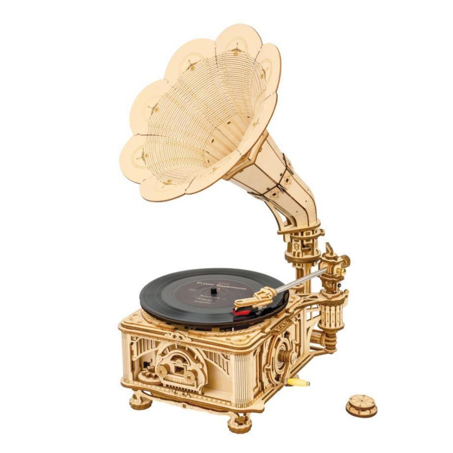 3D Puzzles Hands Craft US, Inc. | Classical Gramophone | Build Your Own Working Record Player