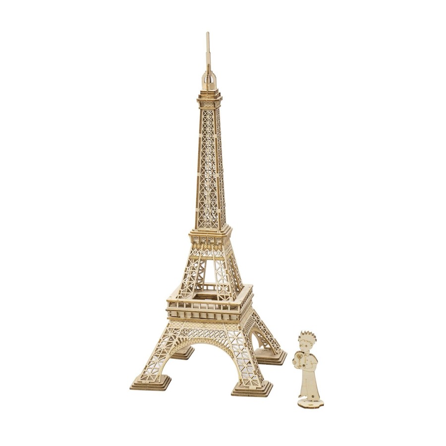 3D Puzzles Hands Craft US, Inc. | 3D Modern Wooden Puzzle | Eiffel Tower With The Little Prince Figurine