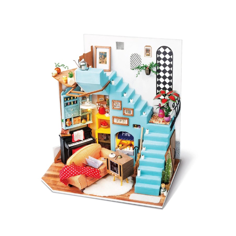 Diy Miniatures Kits Hands Craft US, Inc. | Diy Miniature Dollhouse Kit | Joy'S Living Room