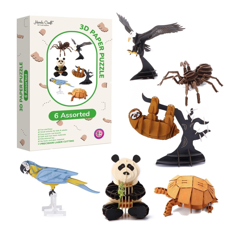 3D Puzzles Hands Craft US, Inc. | 3D Paper Puzzle Bundle | Animals