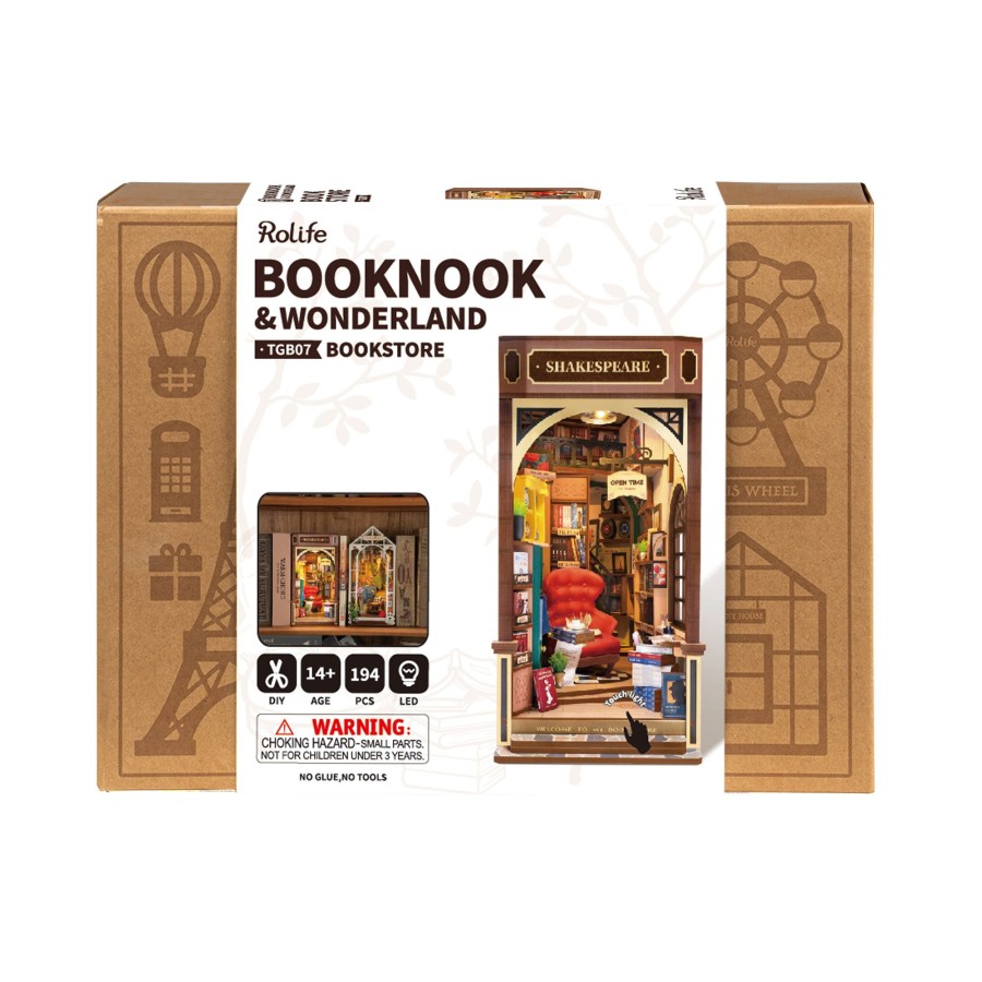 Diy Miniatures Kits Hands Craft | Diy Miniature Kit Book Nook: Bookstore