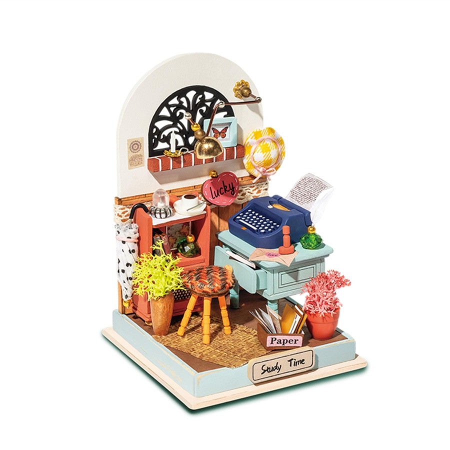 Diy Miniatures Kits Hands Craft US, Inc. | Diy Miniature Dollhouse Kit | Record Mood (Study)