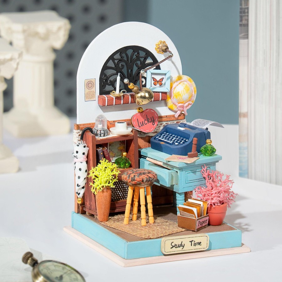 Diy Miniatures Kits Hands Craft US, Inc. | Diy Miniature Dollhouse Kit | Record Mood (Study)