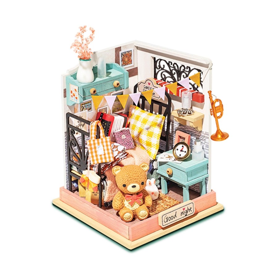 Diy Miniatures Kits Hands Craft US, Inc. | Diy Miniature Dollhouse Kit | Sweet Dream (Bedroom)