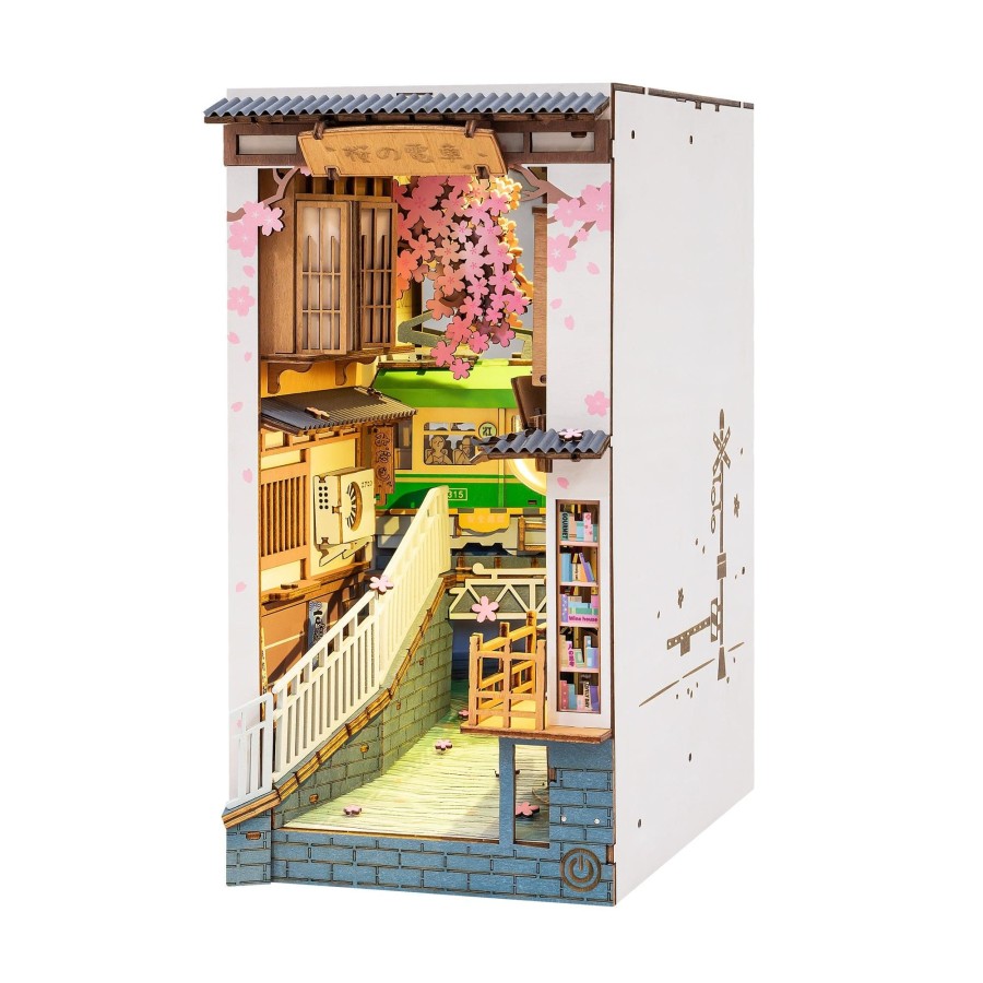 Diy Miniatures Kits Hands Craft US, Inc. | Hands Craft Book Nook Kit | Sakura Tram