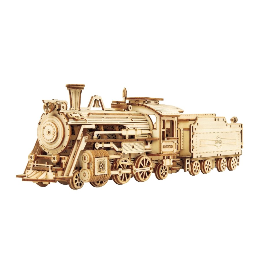 3D Puzzles Hands Craft US, Inc. | 3D Wooden Puzzle: Prime Steam Express Train/Locomotive