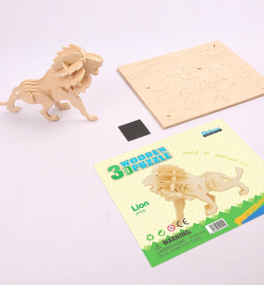 3D Puzzles Hands Craft US, Inc. | Diy 3D Wooden Puzzle: Lion