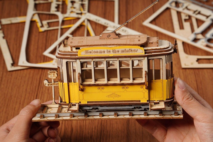 3D Puzzles Hands Craft US, Inc. | 3D Modern Wooden Puzzle | Tramcar