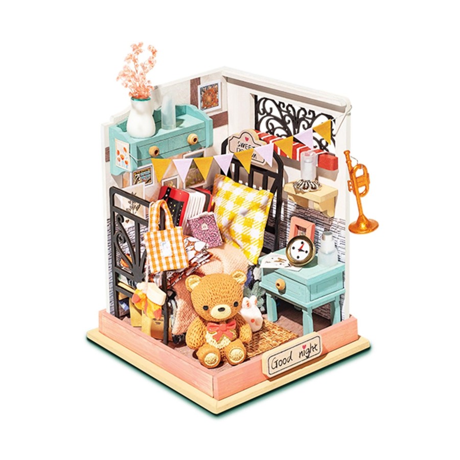 Diy Miniatures Kits Hands Craft US, Inc. | Diy Miniature Dollhouse Kit | Sweet Dream (Bedroom)