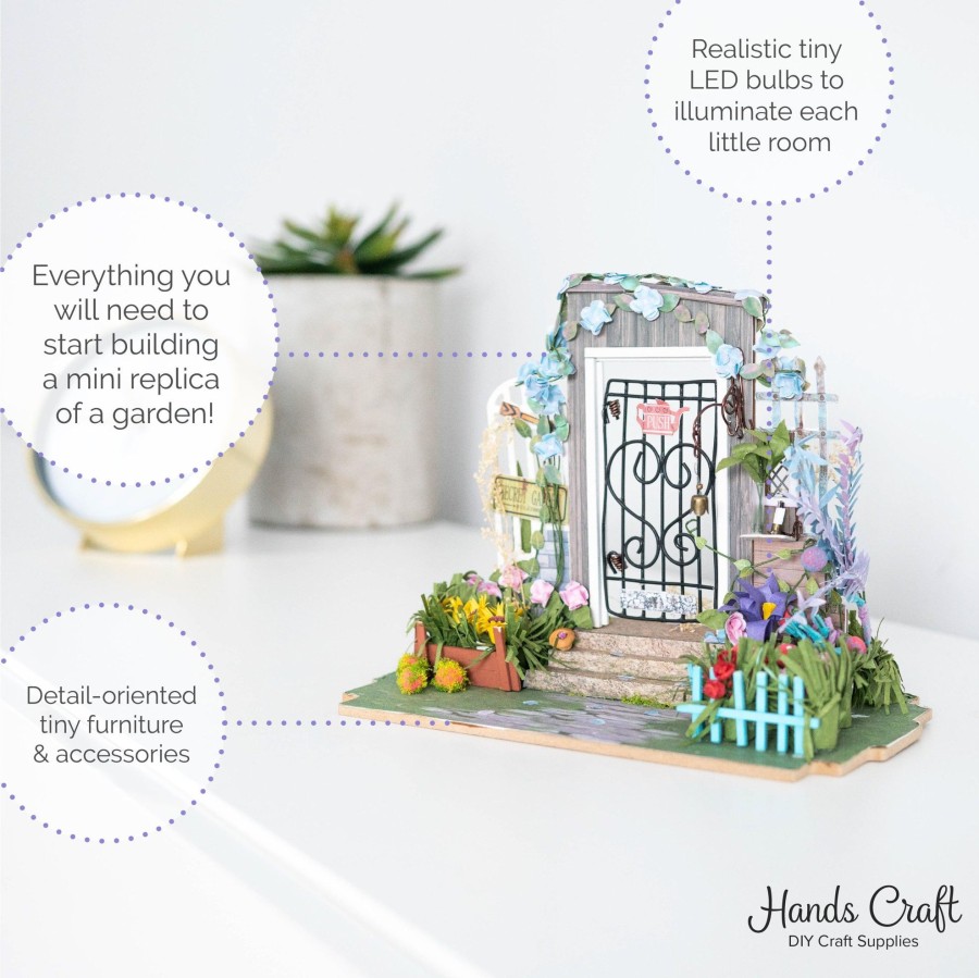 Diy Miniatures Kits Hands Craft | Diy Miniature Dollhouse Kit | Garden Entrance