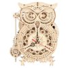 3D Puzzles Hands Craft US, Inc. | 3D Mechanical Wooden Puzzle: Owl Clock