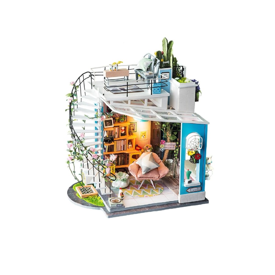 Diy Miniatures Kits Hands Craft US, Inc. | Hands Craft Diy Miniature Dollhouse Kit | Dora'S Loft (Dg12)