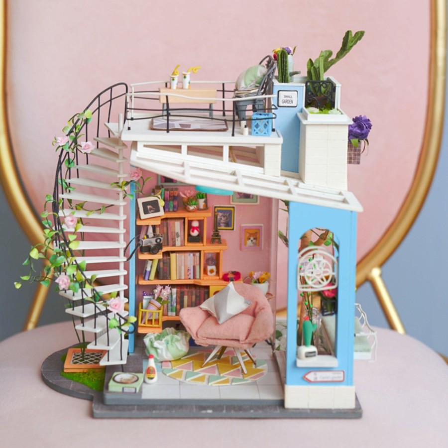 Diy Miniatures Kits Hands Craft US, Inc. | Hands Craft Diy Miniature Dollhouse Kit | Dora'S Loft (Dg12)