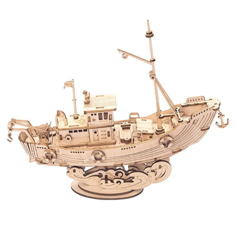 3D Puzzles Hands Craft US, Inc. | 3D Modern Wooden Puzzle | Fishing Ship