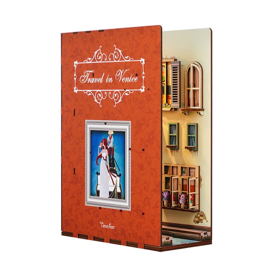 Diy Miniatures Kits Hands Craft | Diy Miniature Kit Book-Nook: Travel In Venice