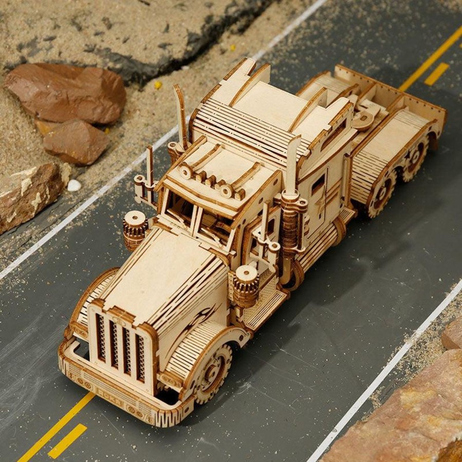 3D Puzzles Hands Craft US, Inc. | 3D Wooden Puzzle: Semi-Truck Scale Model