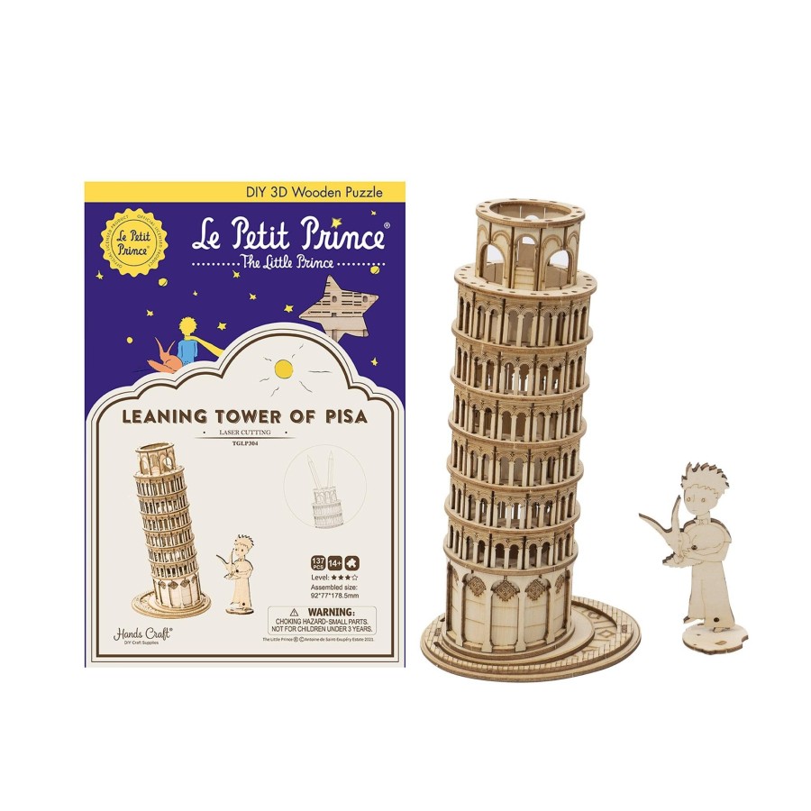 3D Puzzles Hands Craft US, Inc. | 3D Wooden Puzzle: The Little Prince And Leaning Tower Of Pisa