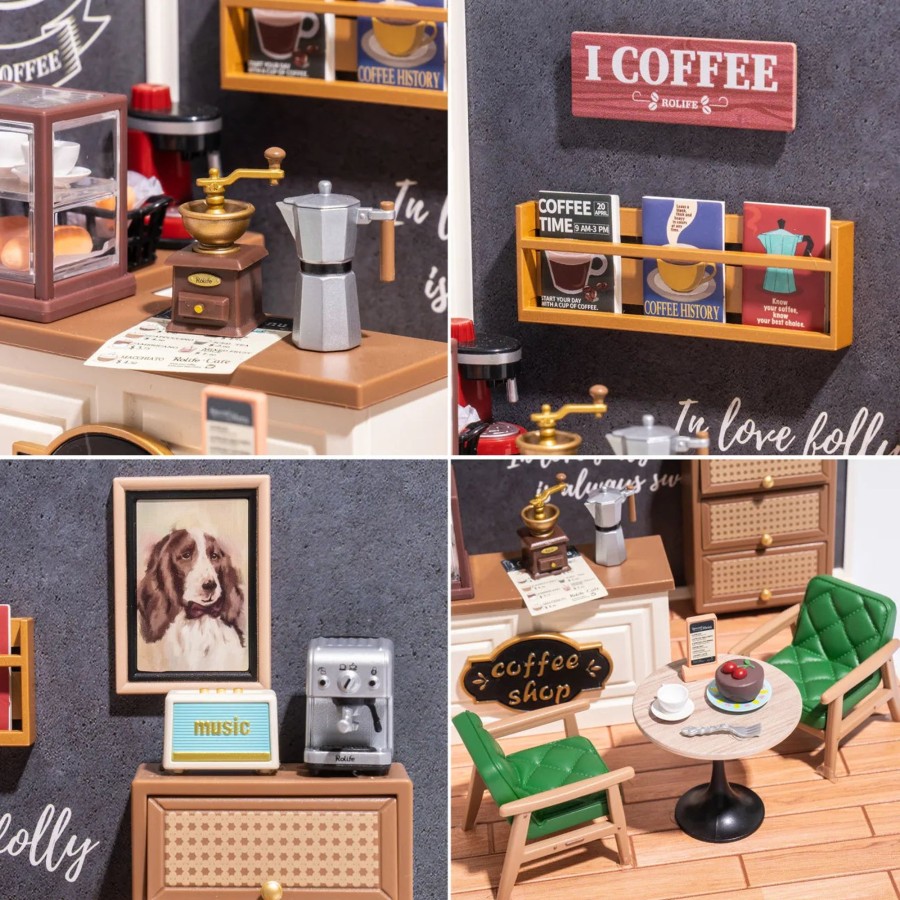 Diy Miniatures Kits Hands Craft US, Inc. | Diy Miniature Dollhouse Kit | Breezy Time Cafe