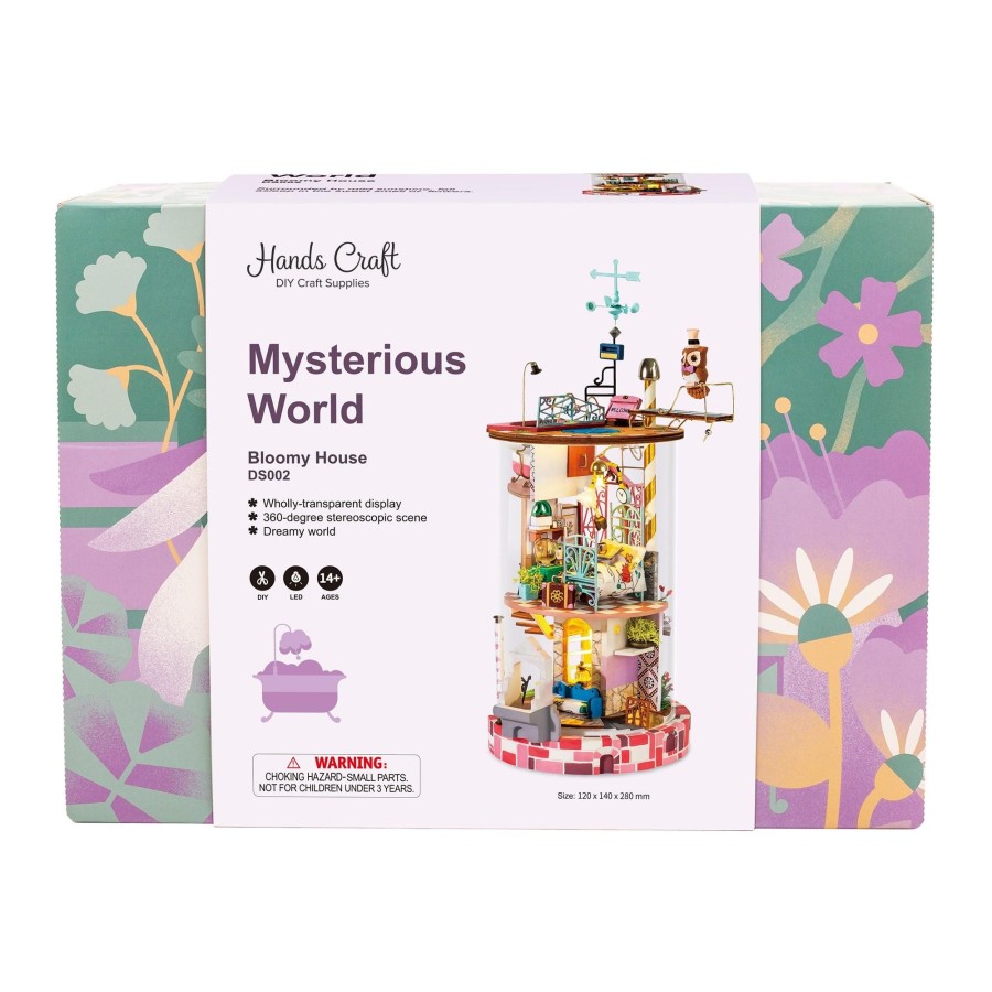 Diy Miniatures Kits Hands Craft US, Inc. | Diy 3D Wooden Puzzle Model Craft Kit - Bloomy House