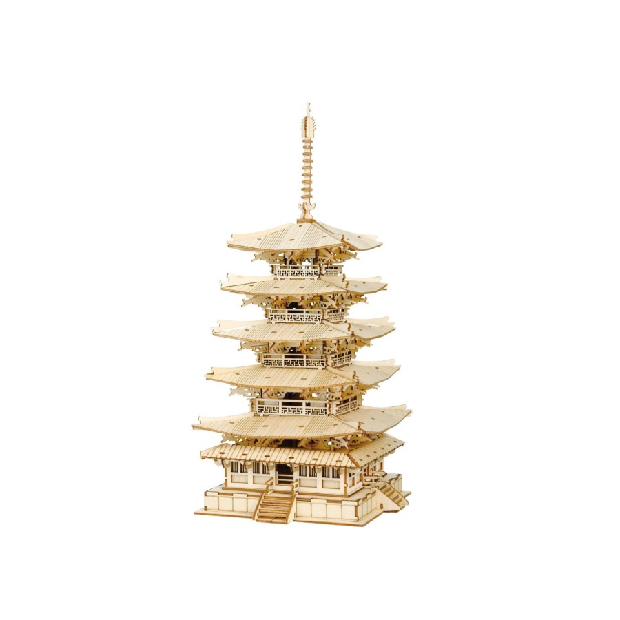 3D Puzzles Hands Craft US, Inc. | 3D Wooden Puzzle: Five-Story Pagoda