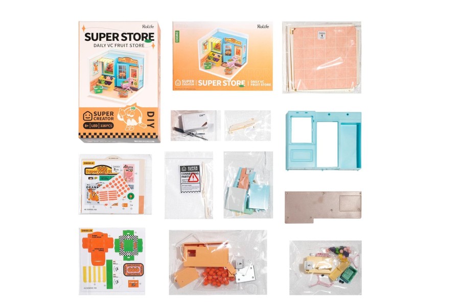 Diy Miniatures Kits Hands Craft US, Inc. | Diy Miniature Dollhouse Kit | Daily Vc Fruit Store