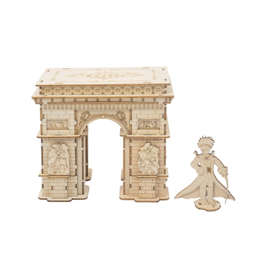 3D Puzzles Hands Craft US, Inc. | 3D Modern Wooden Puzzle | Arc De Triomphe With The Little Prince Figur