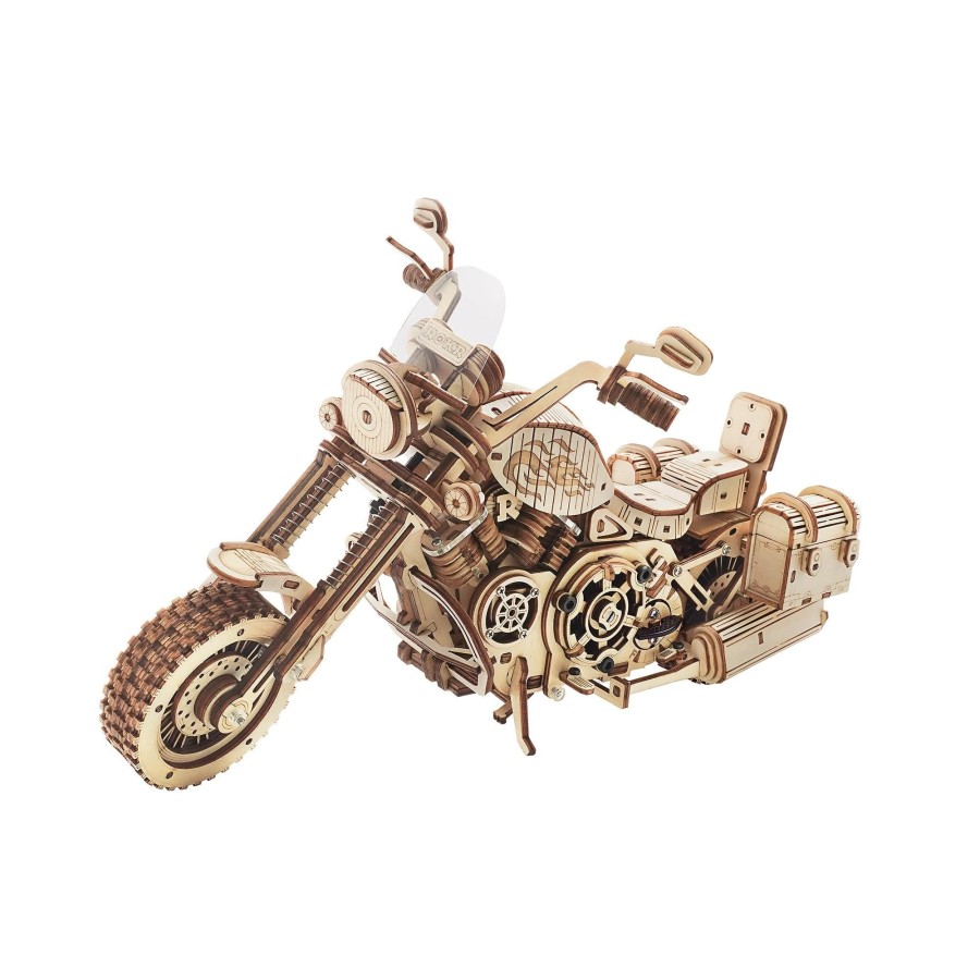 3D Puzzles Hands Craft US, Inc. | 3D Wood Puzzle: Cruiser Motorcycle With Motor