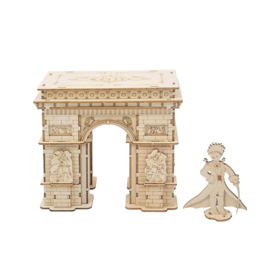 3D Puzzles Hands Craft US, Inc. | 3D Modern Wooden Puzzle | Arc De Triomphe With The Little Prince Figur