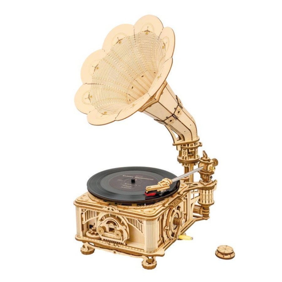 3D Puzzles Hands Craft US, Inc. | Classical Gramophone | Build Your Own Working Record Player