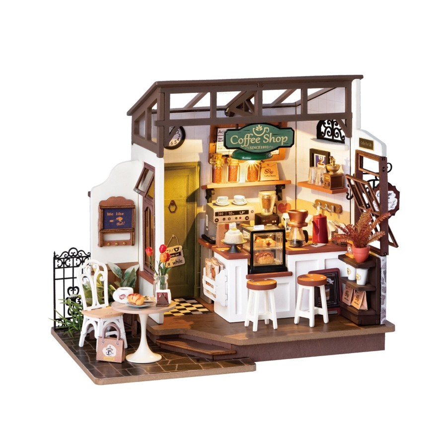 Diy Miniatures Kits Hands Craft US, Inc. | Diy Miniature Dollhouse Kit | No.17 Cafe