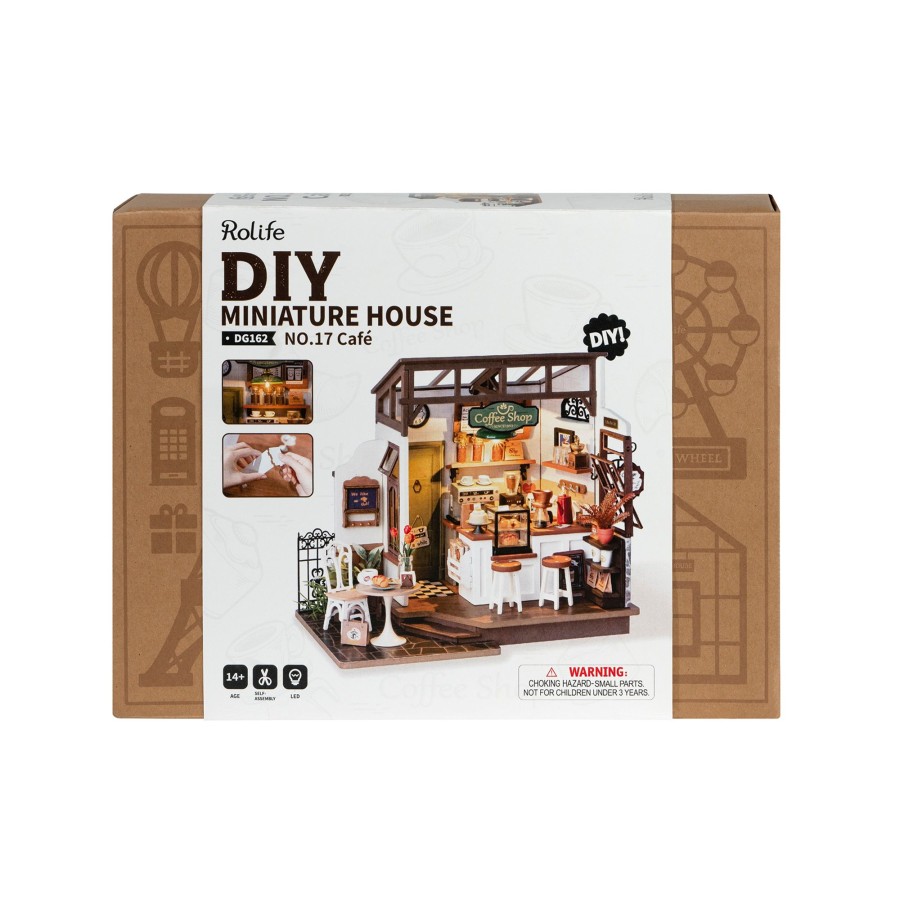 Diy Miniatures Kits Hands Craft US, Inc. | Diy Miniature Dollhouse Kit | No.17 Cafe