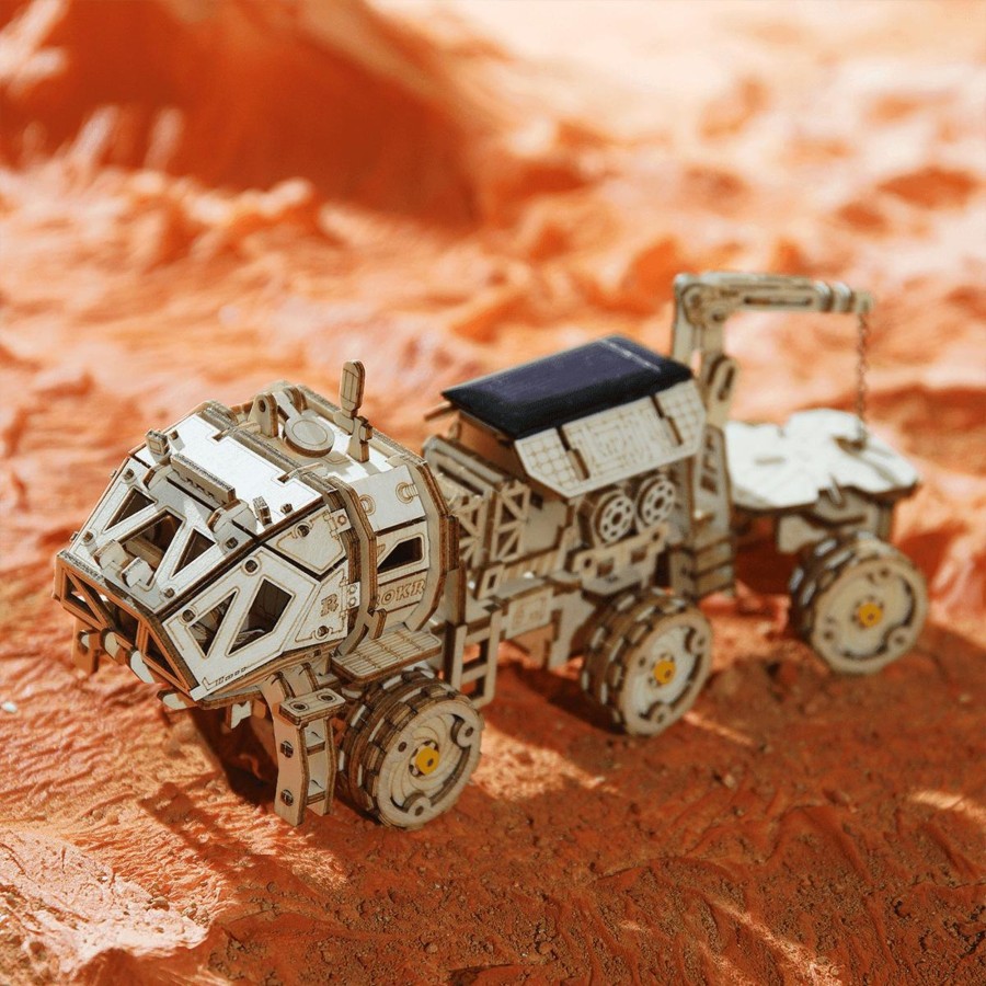 3D Puzzles Hands Craft US, Inc. | 3D Mechanical Wooden Puzzle: Solar-Powered Navitas Rover