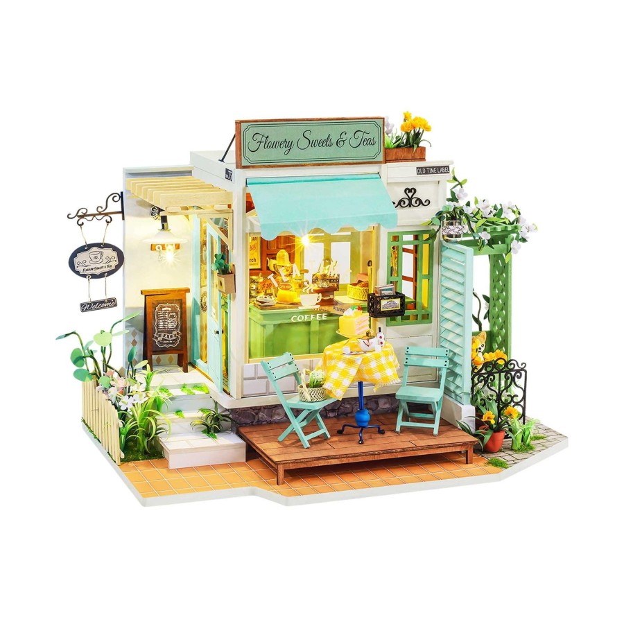 Diy Miniatures Kits Hands Craft US, Inc. | Diy Miniature Model Kit | Flowery Sweets & Teas