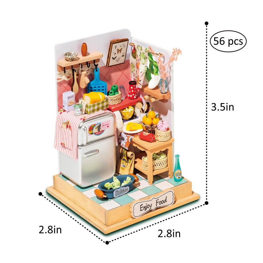 Diy Miniatures Kits Hands Craft US, Inc. | Diy Miniature Dollhouse Kit | Taste Life (Kitchen)