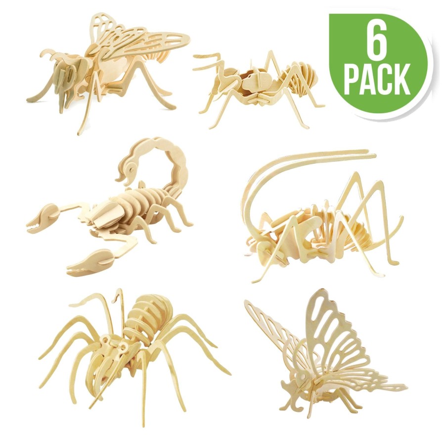 3D Puzzles Hands Craft US, Inc. | 3D Puzzle Wood Insects & Arachnicd (6 Pack Bundle)