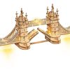 3D Puzzles Hands Craft US, Inc. | 3D Wood Puzzle: Tower Bridge Scale Model With Led Lights