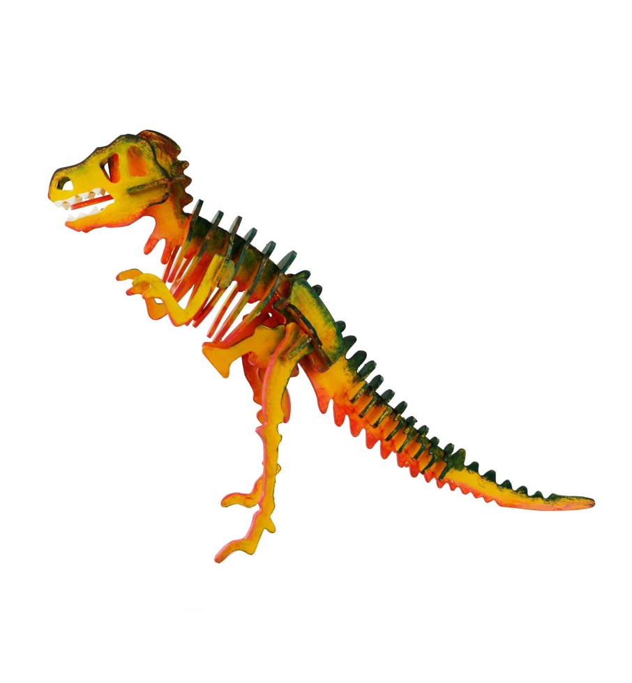 3D Puzzles Hands Craft US, Inc. | 3D Wood Puzzle + Paint Kit: T-Rex