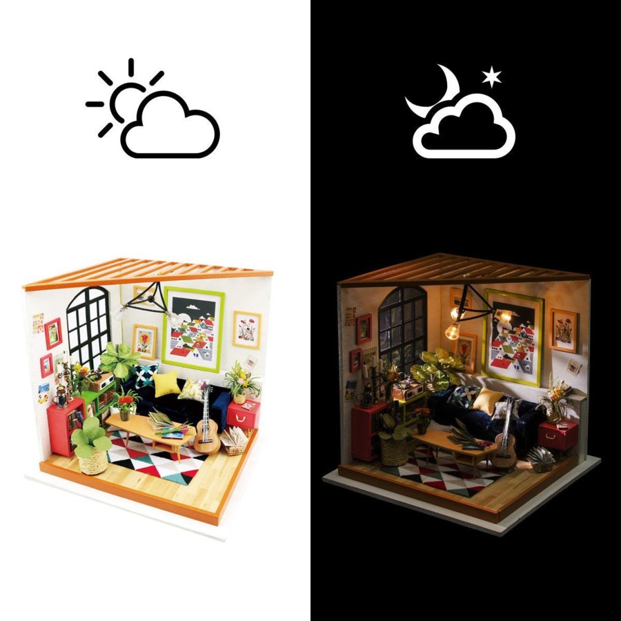 Diy Miniatures Kits Hands Craft US, Inc. | Diy Miniature Dollhouse Kit | Locus' Sitting Room