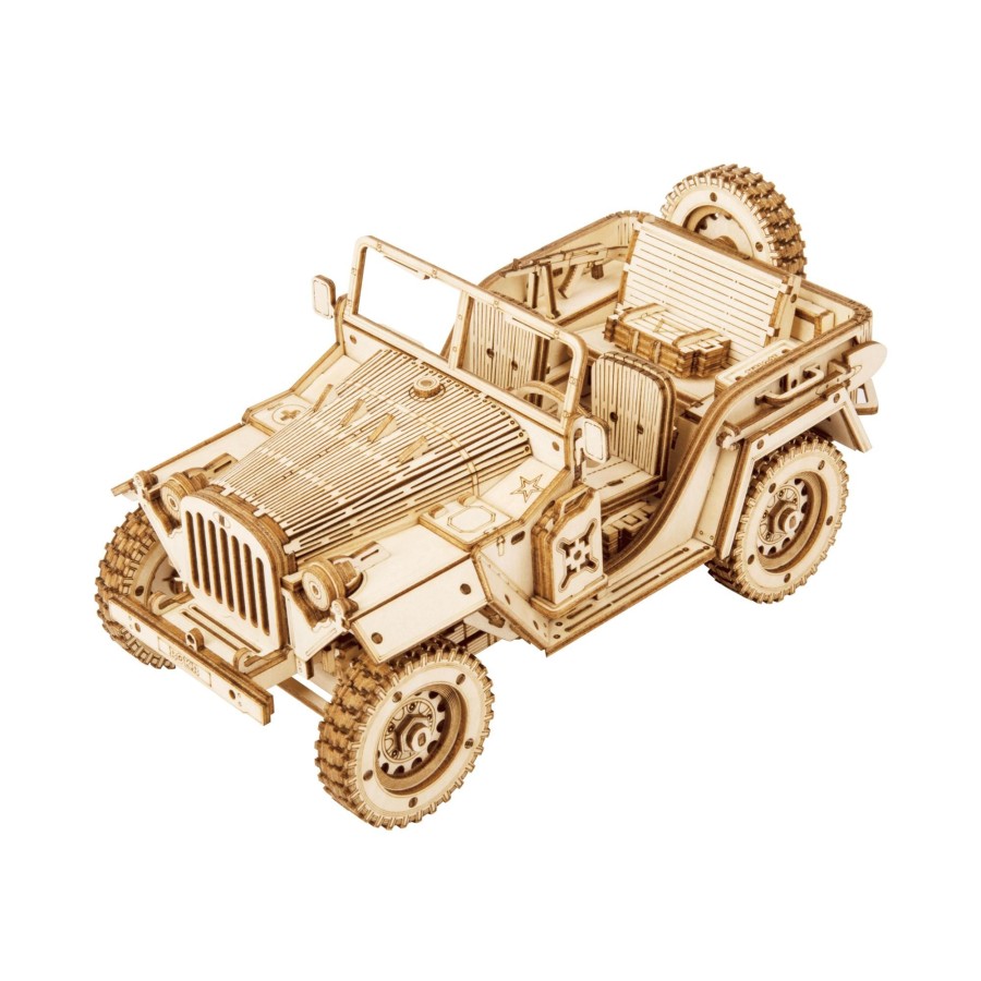 3D Puzzles Hands Craft US, Inc. | 3D Wooden Puzzle: Army Field Car Scale Model