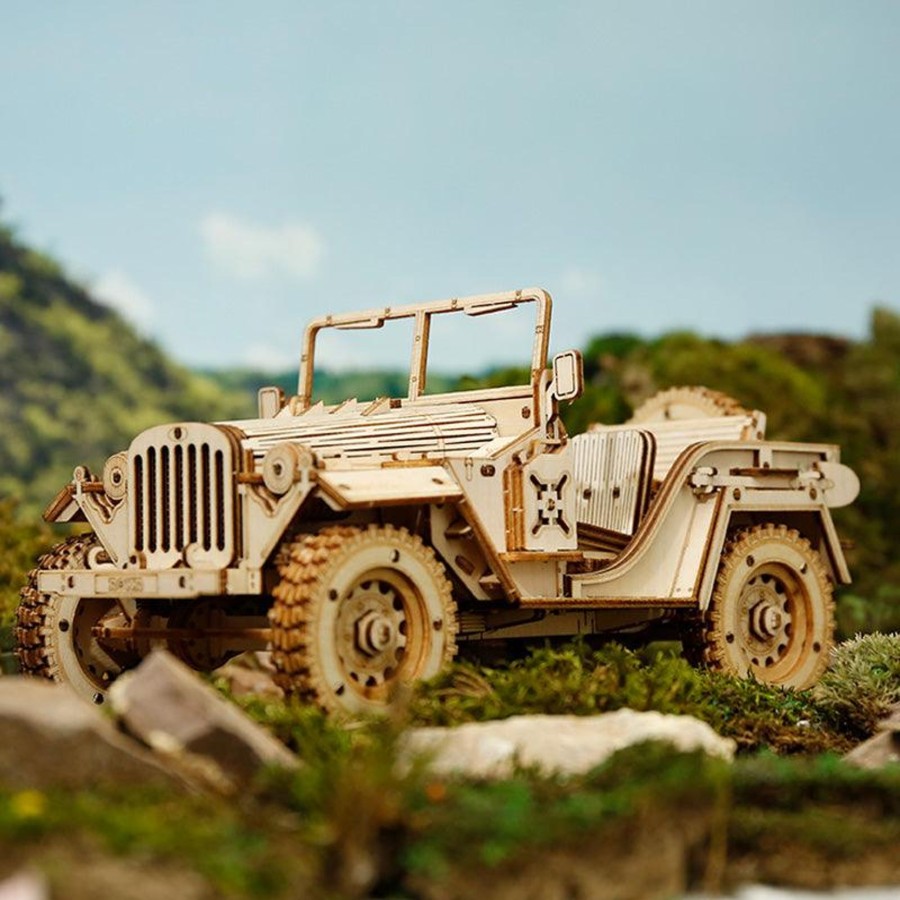 3D Puzzles Hands Craft US, Inc. | 3D Wooden Puzzle: Army Field Car Scale Model