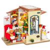 Diy Miniatures Kits Hands Craft US, Inc. | Diy Miniature Dollhouse Kit | Christmas Patio, Plays Jingle Bells Tune