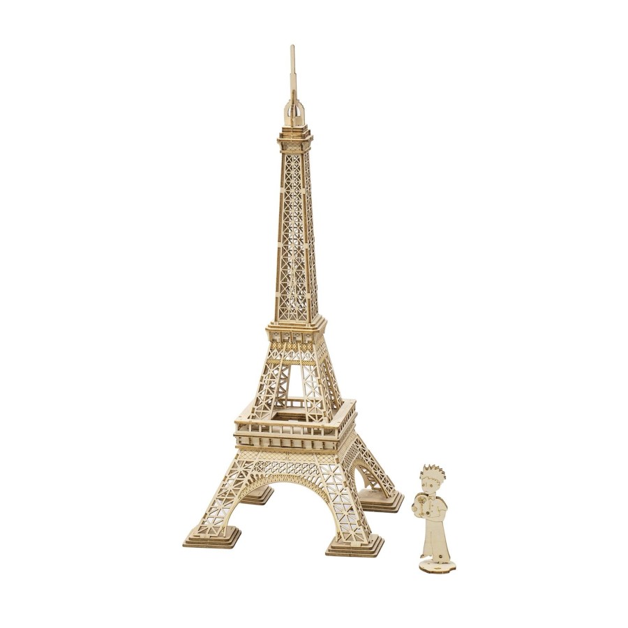 3D Puzzles Hands Craft US, Inc. | 3D Modern Wooden Puzzle | Eiffel Tower With The Little Prince Figurine