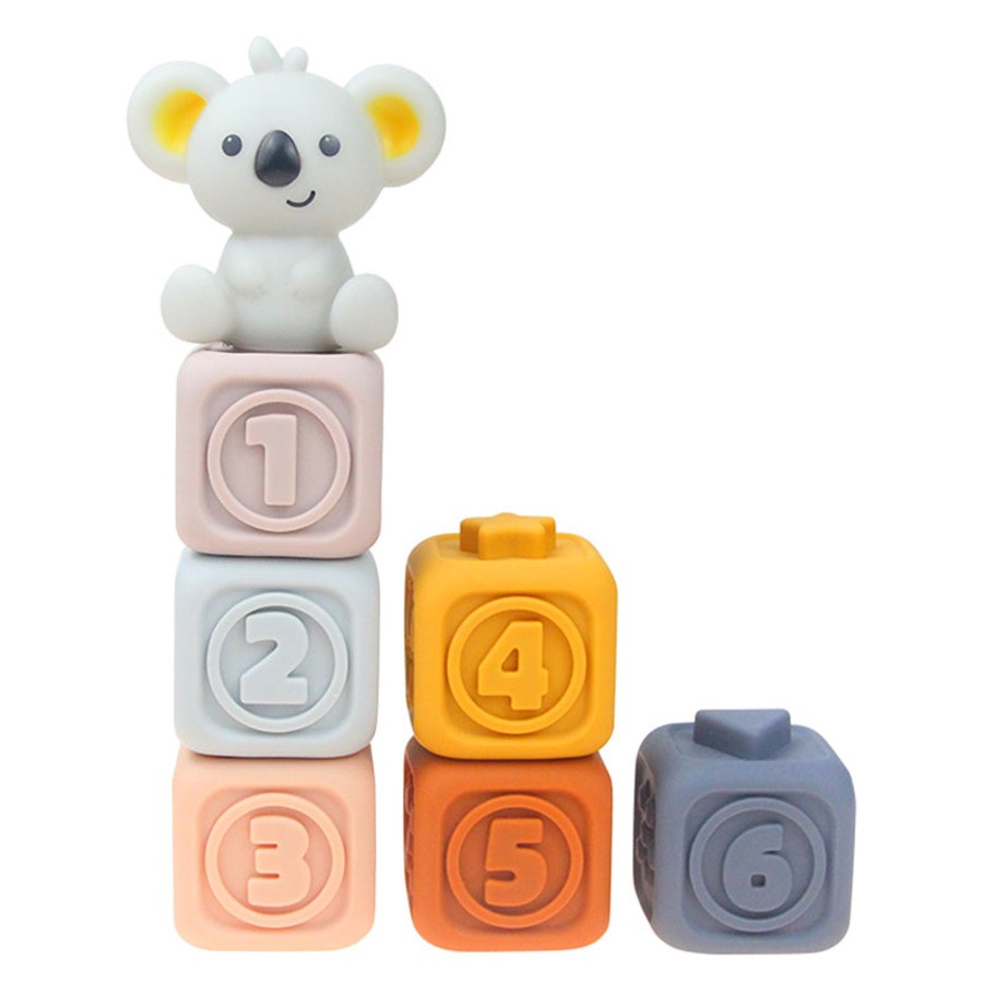 Toys Hands Craft US, Inc. | Silicone Baby Toys: Soft Block Shapes With Koala