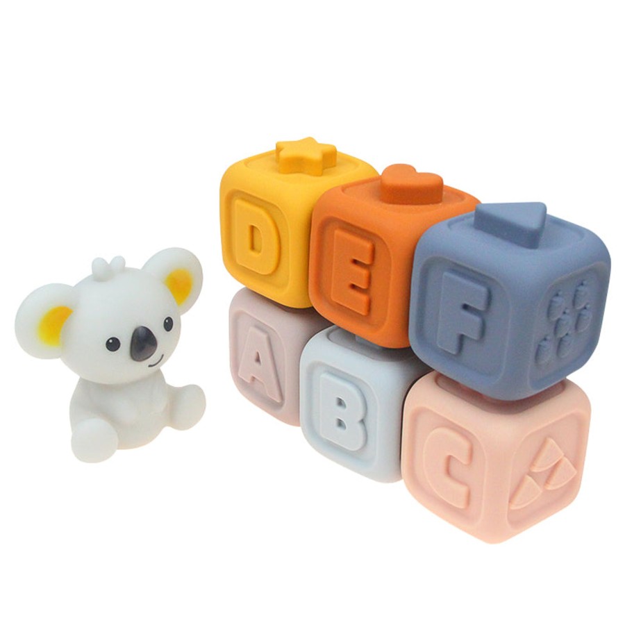 Toys Hands Craft US, Inc. | Silicone Baby Toys: Soft Block Shapes With Koala