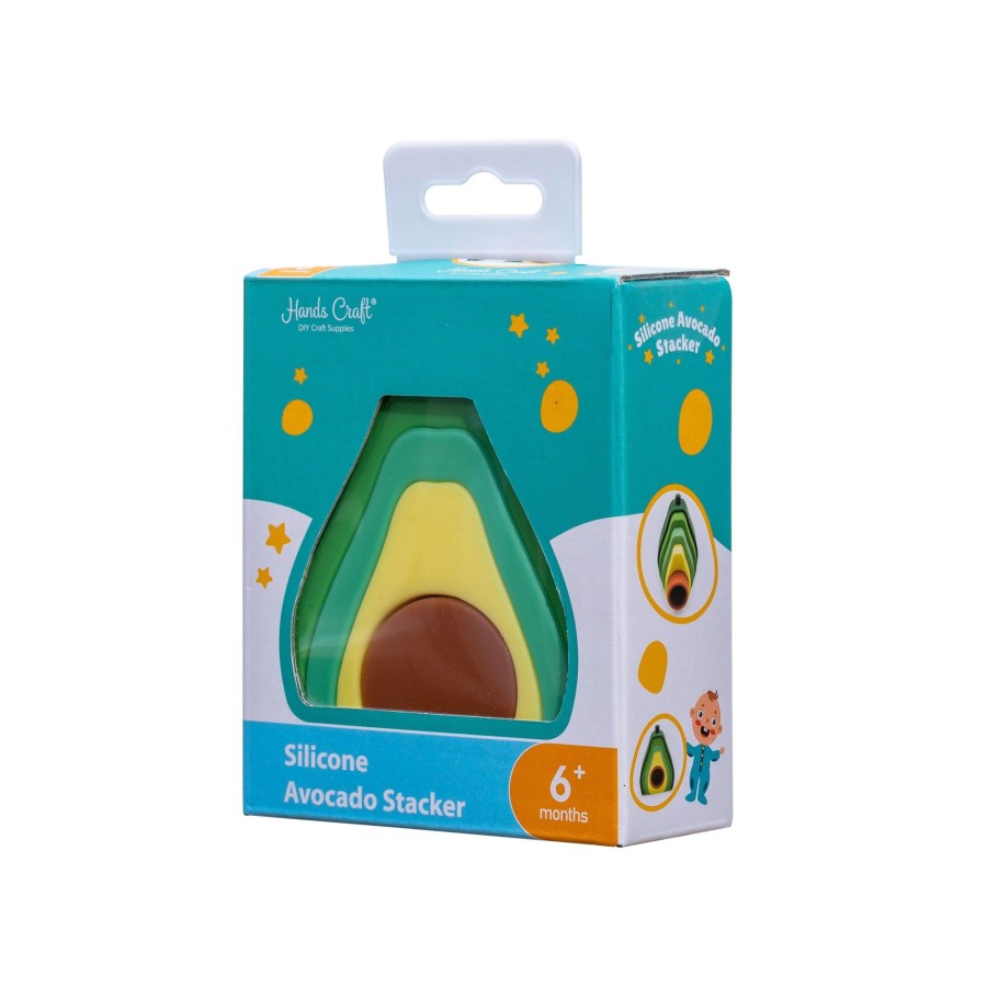 Toys Hands Craft US, Inc. | Silicone Baby Toys: Avocado Silicone Stacker