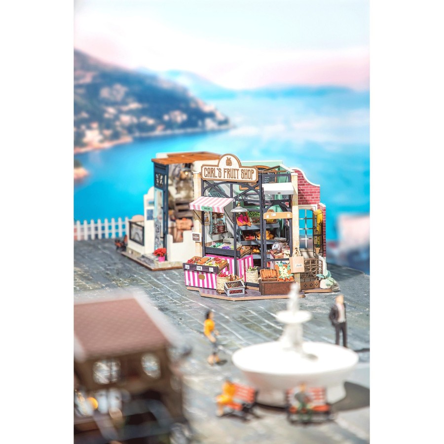 Diy Miniatures Kits Hands Craft US, Inc. | Diy Doll House Miniatures | 3D Wooden Puzzle | Carl'S Fruit Shop